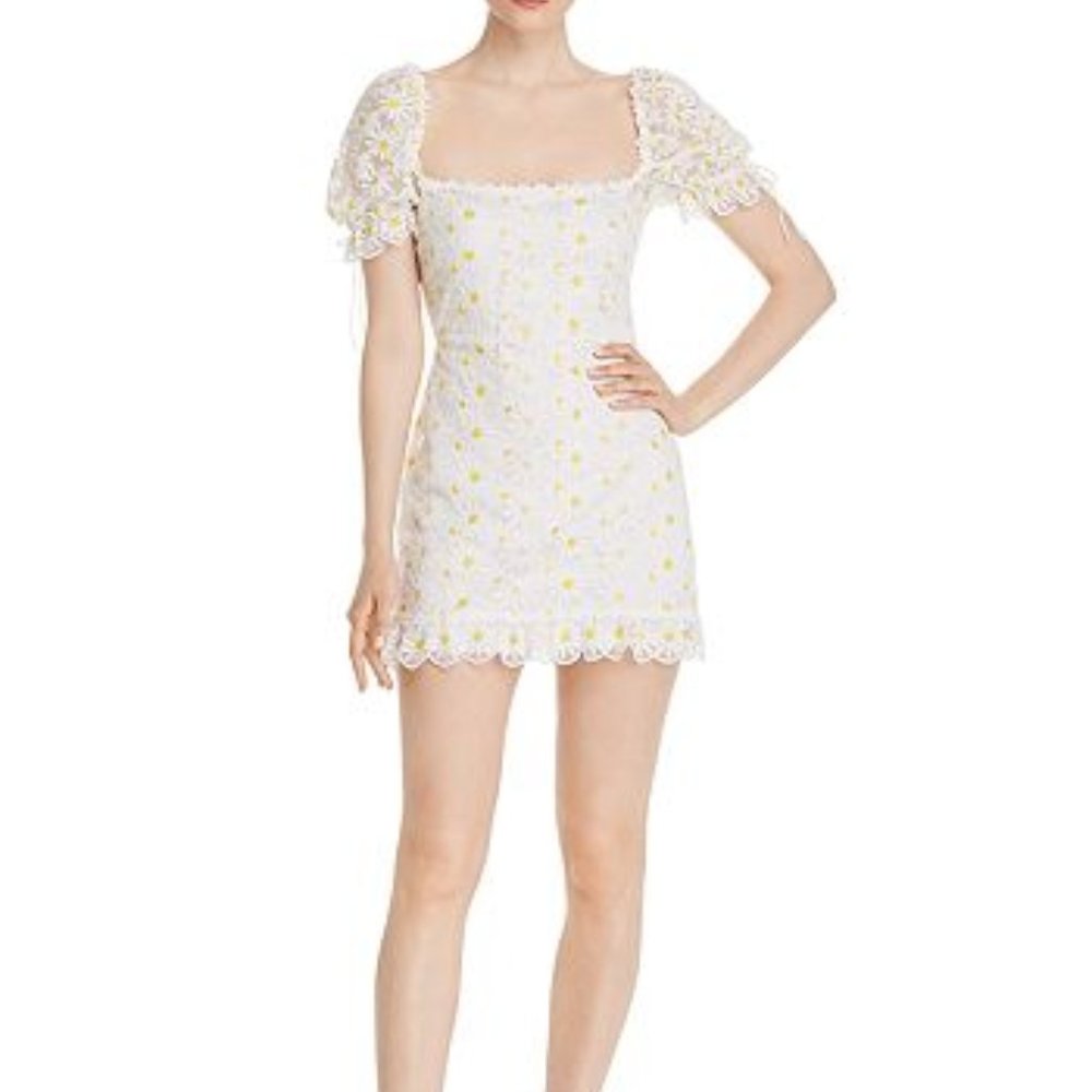 XS For Love & Lemons Brulee Daisy Dress Mini coquette angelic aesthetic